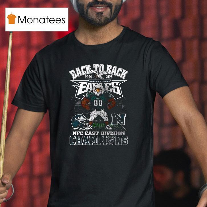 Philadelphia Eagles Back To Back Nfc East Division Champions Mascot Names Roster T Shirt Philadelphia Eagles Back To Back Nfc East Division Champions Mascot Names Roster T Shirt