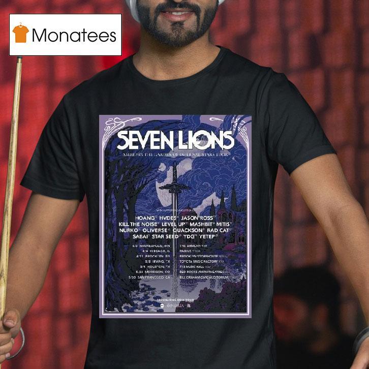 Seven Lions Asleep In The Garden Of Infernal Stars Tour T Shirt Seven Lions Asleep In The Garden Of Infernal Stars Tour T Shirt