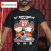 Snoopy And Charlie Brown Denver Broncos Football Th Anniversary Seasons T Shirt