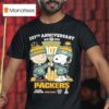 Snoopy And Charlie Brown Green Bay Packers Football Th Anniversary Seasons T Shirt