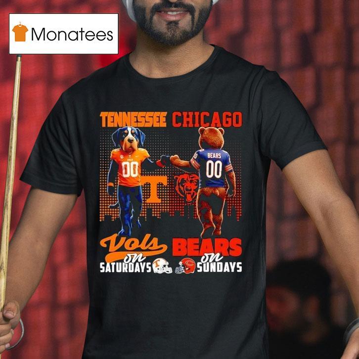 Tennessee Volunrs On Saturdays Vs Chicago Bears On Sundays Gameday Masco T Shirt Tennessee Volunrs On Saturdays Vs Chicago Bears On Sundays Gameday Masco T Shirt