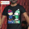 The Boston Fist Bump Charlie Brown New England Patriots And Snoopy Boston Celtics T Shirt