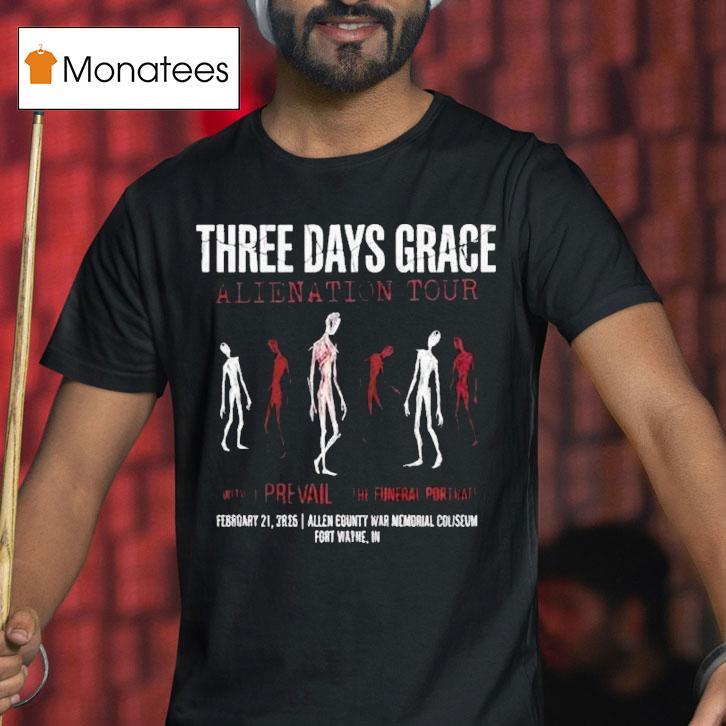Three Days Grace Alienation Tour Venue At Allen County War Memorial Coliseum Fort Wayne On February T Shirt Three Days Grace Alienation Tour Venue At Allen County War Memorial Coliseum Fort Wayne On February T Shirt