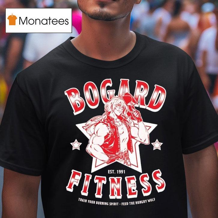 Bogard Fitness Train Your Burning Spirit Red The Hungry Wolf Est T Shirt Bogard Fitness Train Your Burning Spirit Red The Hungry Wolf Est T Shirt