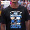 Charlie Brown And Snoopy Indianapolis Colts Th Anniversary T Shirt