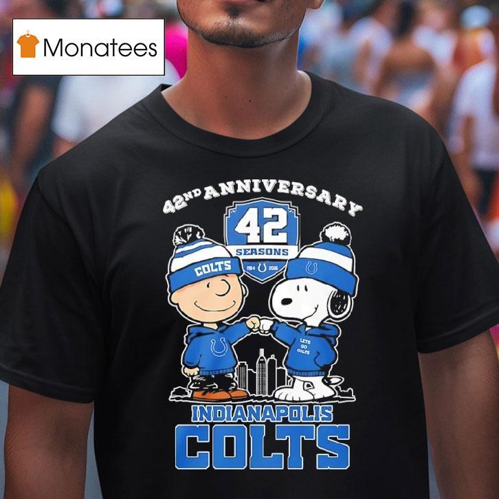 Charlie Brown And Snoopy Indianapolis Colts Th Anniversary T Shirt Charlie Brown And Snoopy Indianapolis Colts Th Anniversary T Shirt
