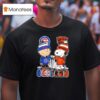 Charlie Brown Chicago Cubs And Snoopy Chicago Bears Football T Shirt