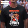 Chicago Bears In My Veins Jesus In My Heart Features A Football Player Logos Cross T Shirt