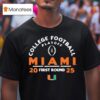 College Football Playoff First Round Miami Hurricanes T Shirt