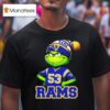 Grinch Wearing Los Angeles Rams Number Apparel Item T Shirt