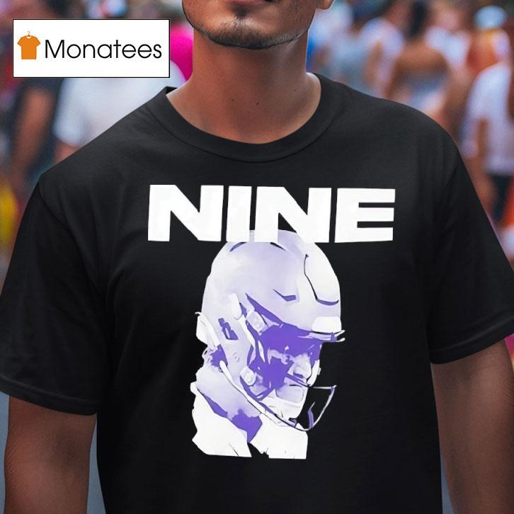 Jj Mccarthy Big Head Minnesota Vikings Nine T Shirt Jj Mccarthy Big Head Minnesota Vikings Nine T Shirt