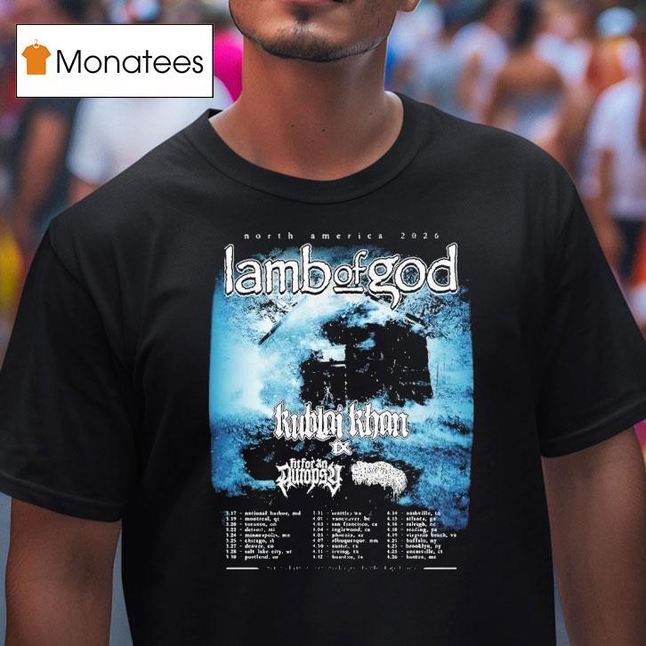 Lamb Of God The Heaviest Tour Of North America Dates T Shirt Lamb Of God The Heaviest Tour Of North America Dates T Shirt
