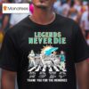 Legends Never Die Miami Dolphins X Abbey Road Thank You For The Memories Signatures T Shirt