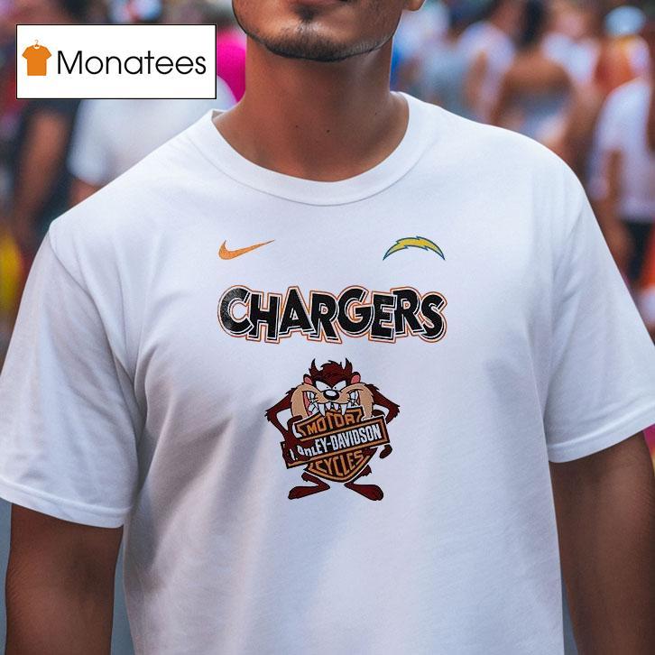 Los Angeles Chargers X Taz Looney Tunes Harley Davidson T Shirt Los Angeles Chargers X Taz Looney Tunes Harley Davidson T Shirt