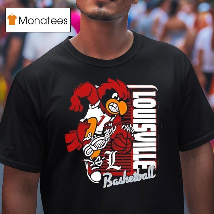 Louisville Cardinals Red Modern Mascot Basketball T Shirt Louisville Cardinals Red Modern Mascot Basketball T Shirt