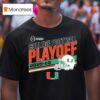 Miami Hurricanes College Football Playoff Stripe Logo T Shirt