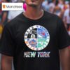 New York Jets New York Nets New York Mets And New York Rangers Mashup Logo T Shirt