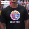 New York Rangers New York Mets New York Giants Mashup Logo T Shirt