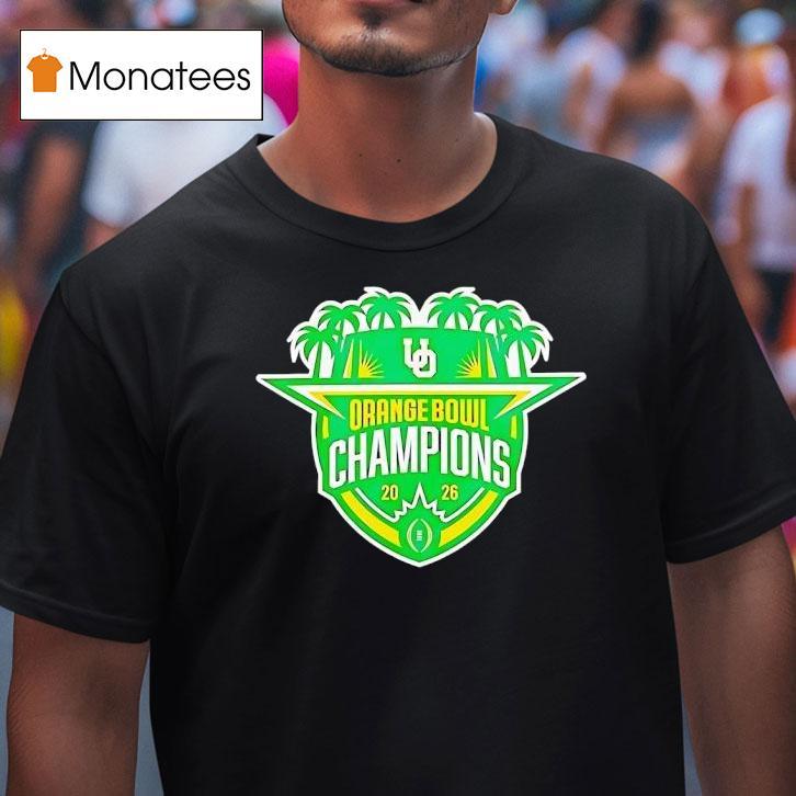Oregon Ducks Cfp Orange Bowl Champions Logo T Shirt Oregon Ducks Cfp Orange Bowl Champions Logo T Shirt