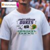 Oregon Ducks And James Madison Dukes Jmu College Football Playoff First Round T Shirt