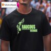 Raucous Records Guitar Logo T Shirt