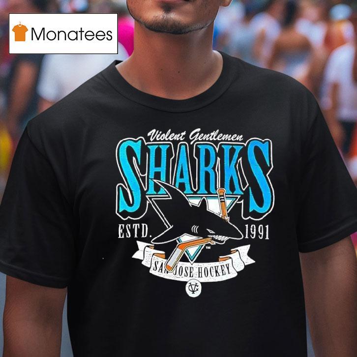 San Jose Sharks Violent Gentlemen Established Distressed T Shirt San Jose Sharks Violent Gentlemen Established Distressed T Shirt