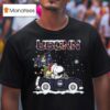 Snoopy And Woodstock Driving Car Uconn Huskies Merry Christmas T Shirt
