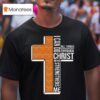 Texas Longhorns I Can Do All Things Through Christ Who Strengthens Me Cross T Shirt