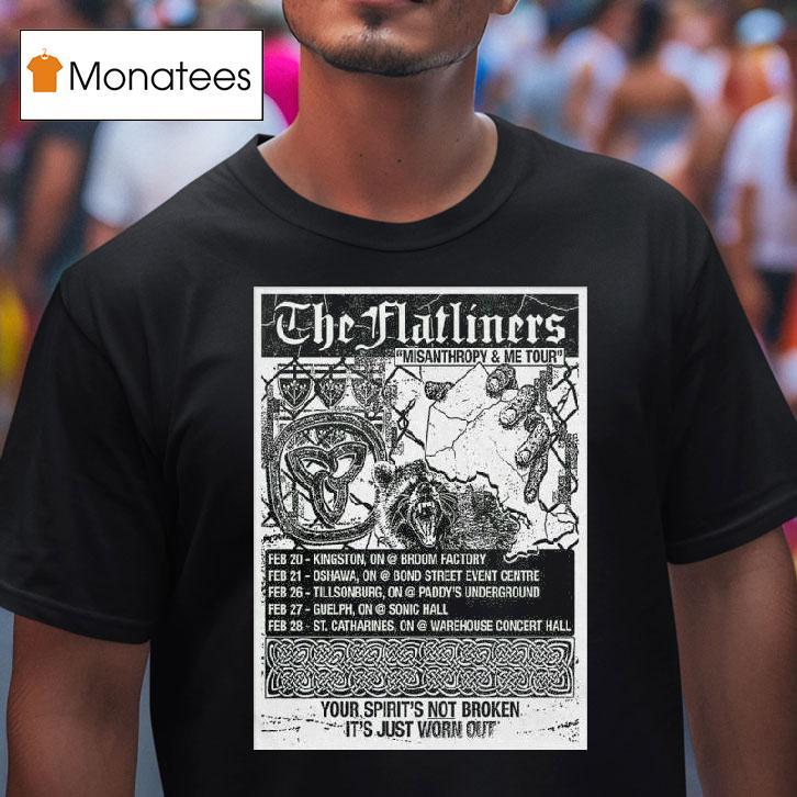 The Flatliners Misanthropy And Me Tour T Shirt The Flatliners Misanthropy And Me Tour T Shirt