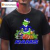 The Grinch And Max Los Angeles Rams Christmas Helmet Items T Shirt