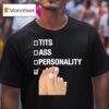 Tits Ass Personality Toes Checklist Leg Graphic T Shirt