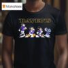 Baltimore Ravensx Goofy X Donald Duck X Mickey Mouse X Stitch Abbey Road T Shirt