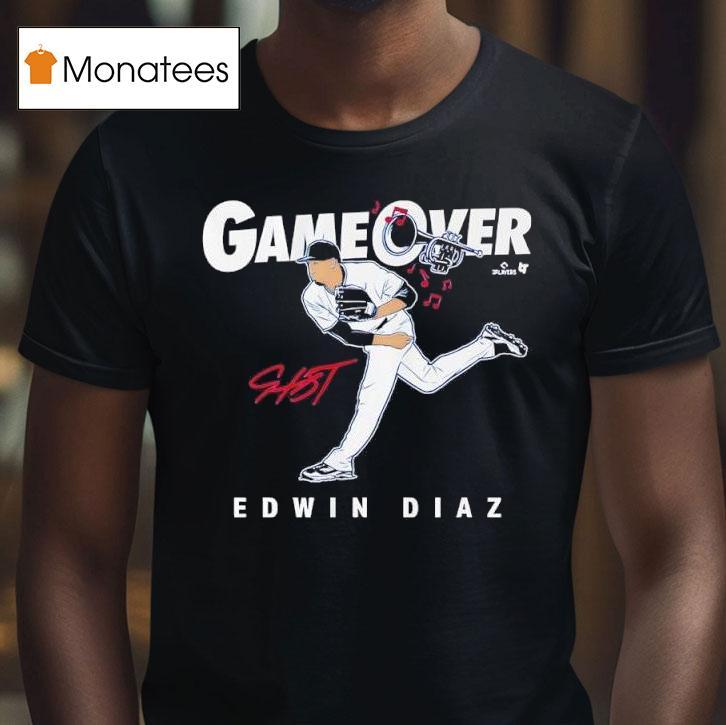 Edwin Diaz Game Over Los Angeles Signature T Shirt Edwin Diaz Game Over Los Angeles Signature T Shirt