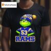 Grinch Wearing Los Angeles Rams Number Apparel Item T Shirt
