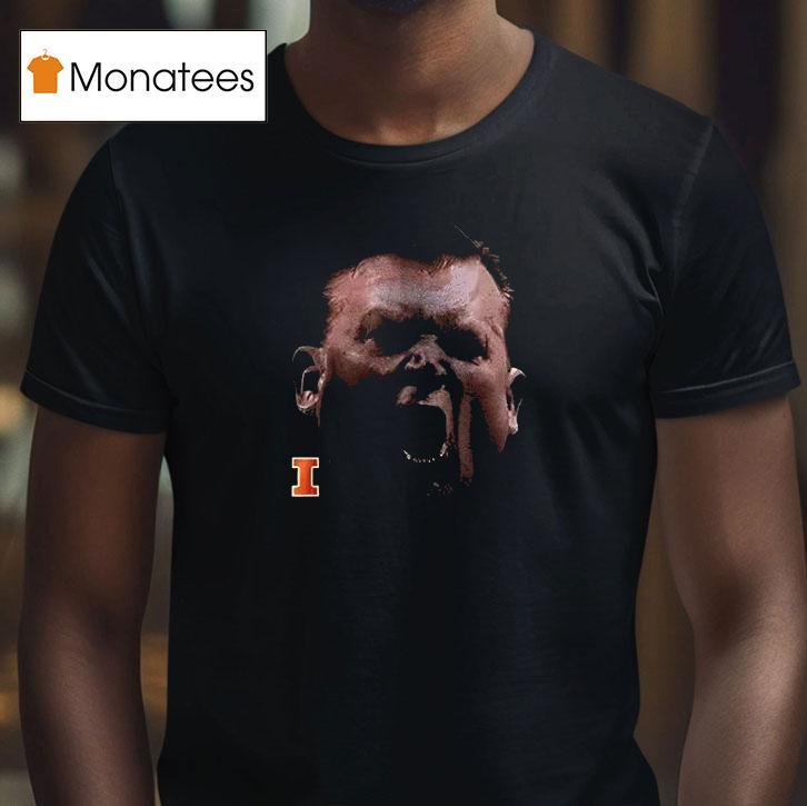 Illinois Fighting Illini Coach Bret Bielema Portrai T Shirt Illinois Fighting Illini Coach Bret Bielema Portrai T Shirt