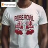 Indiana Hoosiers And Alabama Crimson Tide Cfp Rose Bowl Matchup Trophy T Shirt