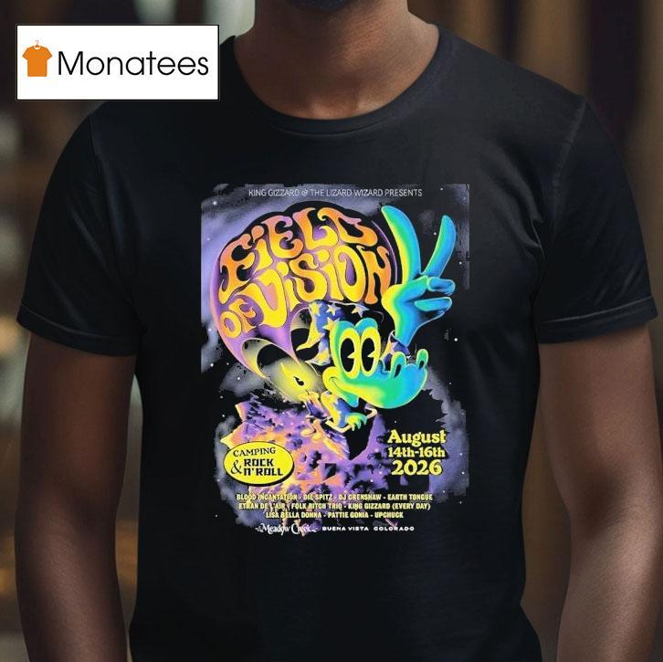 King Gizzard And The Lizard Wizard Field Of Vision Camping And Rock N Roll Usa Shows From August To T Shirt King Gizzard And The Lizard Wizard Field Of Vision Camping And Rock N Roll Usa Shows From August To T Shirt