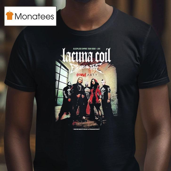 Lacuna Coil Sleepless Empire Tour Dates North America T Shirt Lacuna Coil Sleepless Empire Tour Dates North America T Shirt