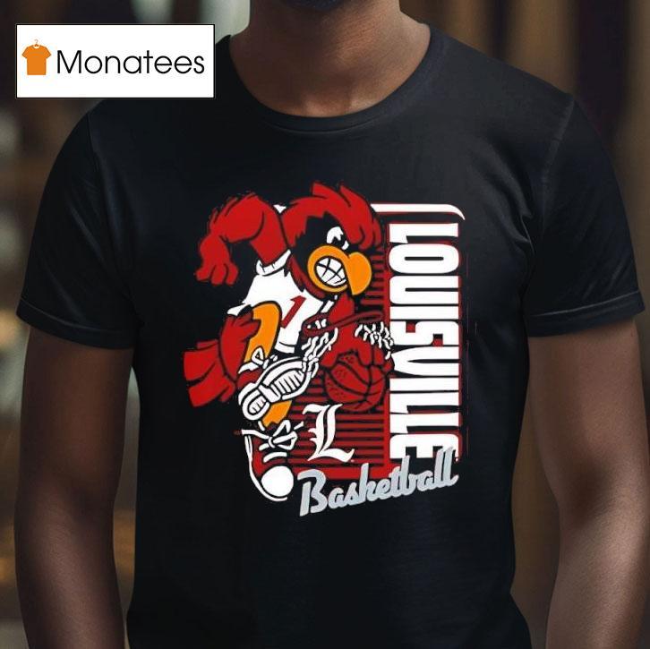 Louisville Cardinals Red Modern Mascot Basketball T Shirt Louisville Cardinals Red Modern Mascot Basketball T Shirt