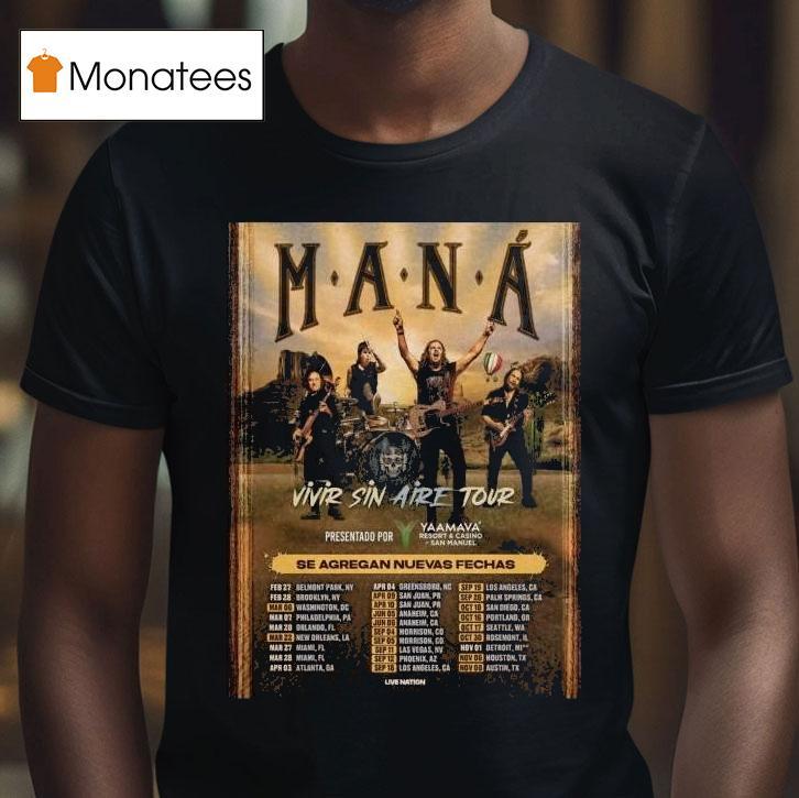 Mana Vivir Sin Aire Tour T Shirt Mana Vivir Sin Aire Tour T Shirt