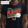 Miami Hurricanes College Football Playoff Stripe Logo T Shirt