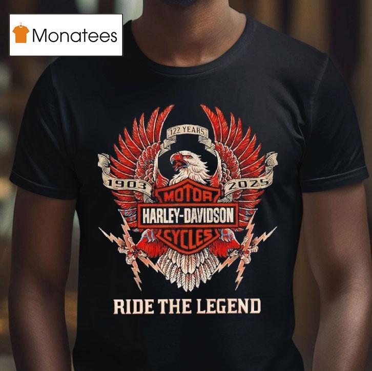 Motor Cycles Harle Davidson Years Ride The Legend Logo T Shirt Motor Cycles Harle Davidson Years Ride The Legend Logo T Shirt