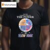 Never Underestimate The Power Of New York Knicks Rangers Yankees Giants Mashup Logo T Shirt