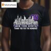 New York Giants Thank You For The Memories City Skyline Graphic Logo T Shirt
