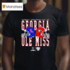 Ole Miss Vs Georgia Allstate Sugar Bowl Helmet Matchup T Shirt