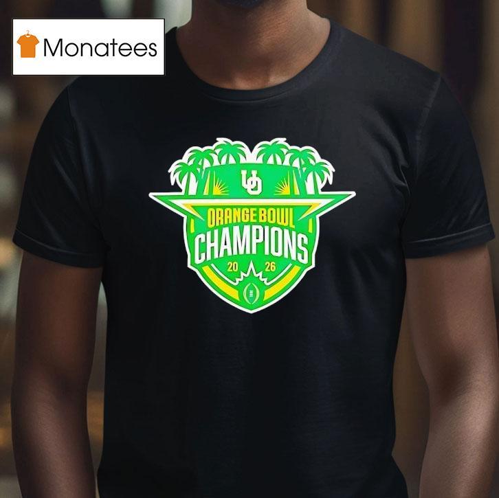 Oregon Ducks Cfp Orange Bowl Champions Logo T Shirt Oregon Ducks Cfp Orange Bowl Champions Logo T Shirt