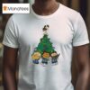 Peanuts Characters As Jason Kelce Lane Johnson And Jordan Mailata Christmas Tree T Shirt