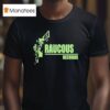 Raucous Records Guitar Logo T Shirt