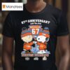Snoopy And Charlie Brown Denver Broncos Football Th Anniversary Seasons T Shirt