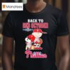Snoopy And Charlie Brown Woodstock The Peanuts Philadelphia Phillies Back To Red October Mlb Postseason Signatures T Shirt